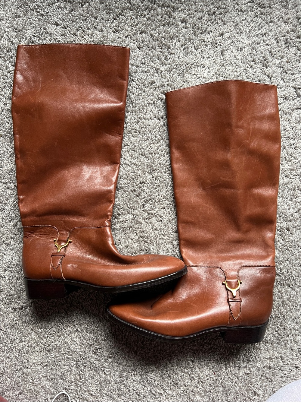 Etienne Aigner Classic Knee-High Leather Riding Boots